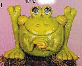 TL Frog Bank 10"W unpainted