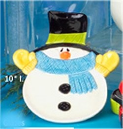 CPI Snowman Plate 10"l