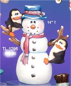 CPI Snowman w/Penguins 14"T