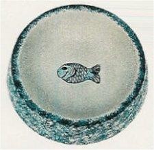 Cat Dish w/Fish 6"D