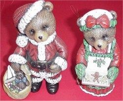 Mr & Mrs Claus Bears 6.5" Set