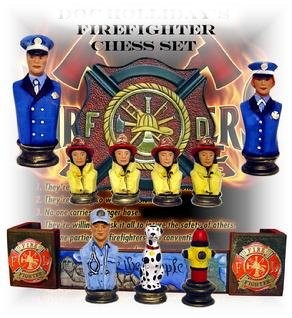 FireFighter's Chess Set Board sold Sep.