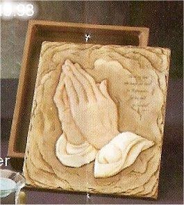 Bible Box Praying Hands 9.25x12"