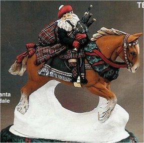 Scottish Santa on Clydesdale 11"L