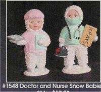 Doctor & Nurse Snow Babies 3"T