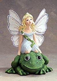 Fairy Riding Frog 9"T