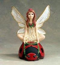 Fairy Riding Ladybug 9"H