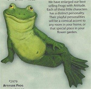 Frog w/Hand on Knee 6"