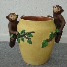 Monkey Vase 12 1/2" tall