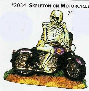 Skeleton on Motorcycle 7"