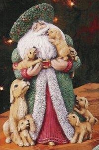 Puppy Santa 9"
