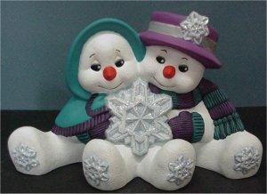 Cuddle Snow Couple 10.5"L