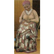 Blk Old Woman Quilting 8.5"T Chair/SoldSep.