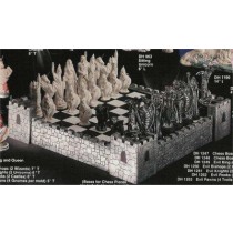 Mystical Chess Set Board & Walls included Unpainted