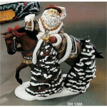 German Santa on Trakehner Horse 11"L