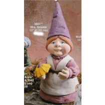 Gnome Lady w/Flower 13"T