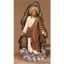 Woodcarved Jesus on Water 10" t