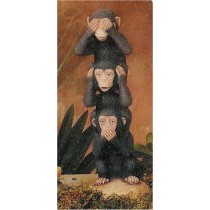 See No Evil Monkeys 10.5"T