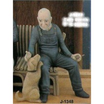 Old Man w/Dog 7.5"T Chair/sold sep.