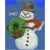 Snowman w/Wreath Orn. 3"t