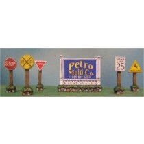 Petro Village Signs (6) 2.75"t
