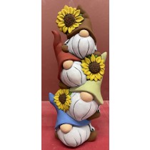 CM Gnomes w/Sunflower Stack 10.5”T x 4.75”W