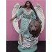Unpainted Ceramic Angel w/ Bear 12.5"