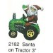 Santa on Tractor Orn. 3"t