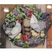 Rooster Wreath 17"D